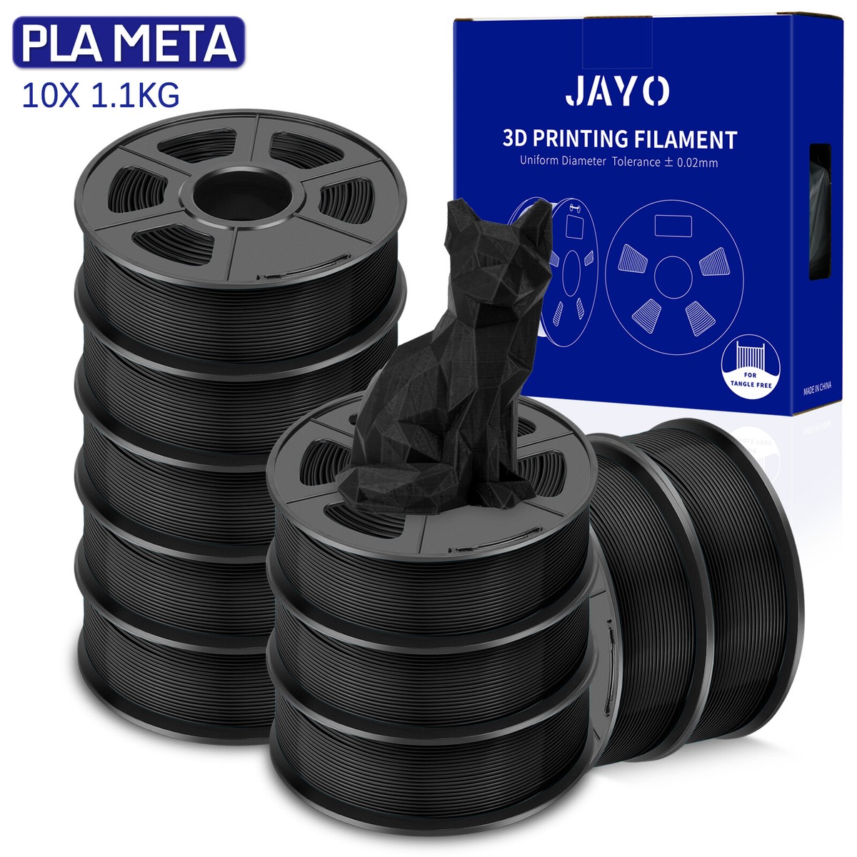 Buy 3 Get 1 Free JAYO 3D Printer Filament PLA Meta SILK PETG 1.1KG/650G 1.75mm E - Foto 2