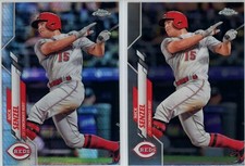 2020 Topps Chrome Nick Senzel #24 Prizm Refractor & Base Cincinnati Reds