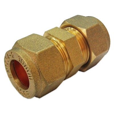 GERADE KOMPRESSIONSGLEICHVERSCHRAUBUNG GASROHRVERBINDER 10mm KUPFER ROHRKUPPLUNG
