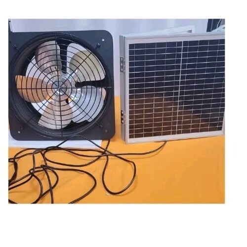 1200CFM Solar Powered Attic Ventilator Gable Roof Vent Fan W/30W Foldable Panel