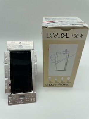 Lutron DVCL-153P-BL Diva LED Dimmer Single Pole 3-Way 600W / 120V Black - New