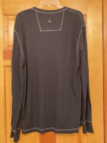 Bass Mens thermal shirt pullover black size XL long sleeve - Picture 3 of 8