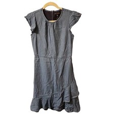 BANANA REPUBLIC CHAMBRAY RUFFLE DRESS WOMEN'S SIZE 4