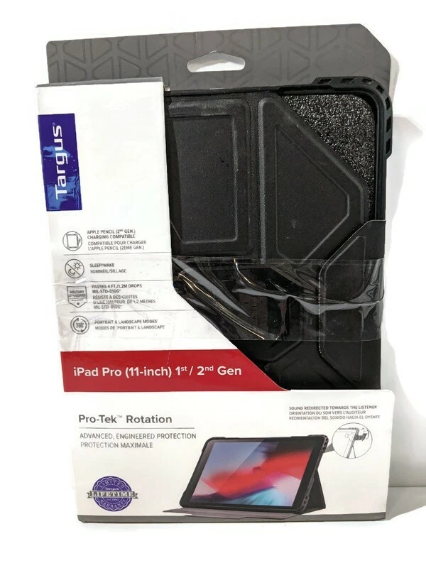 Targus THZ743GL Pro-Tek Carrying Case (Folio) for 11" Apple iPad Pro - Black - Image 2 of 3