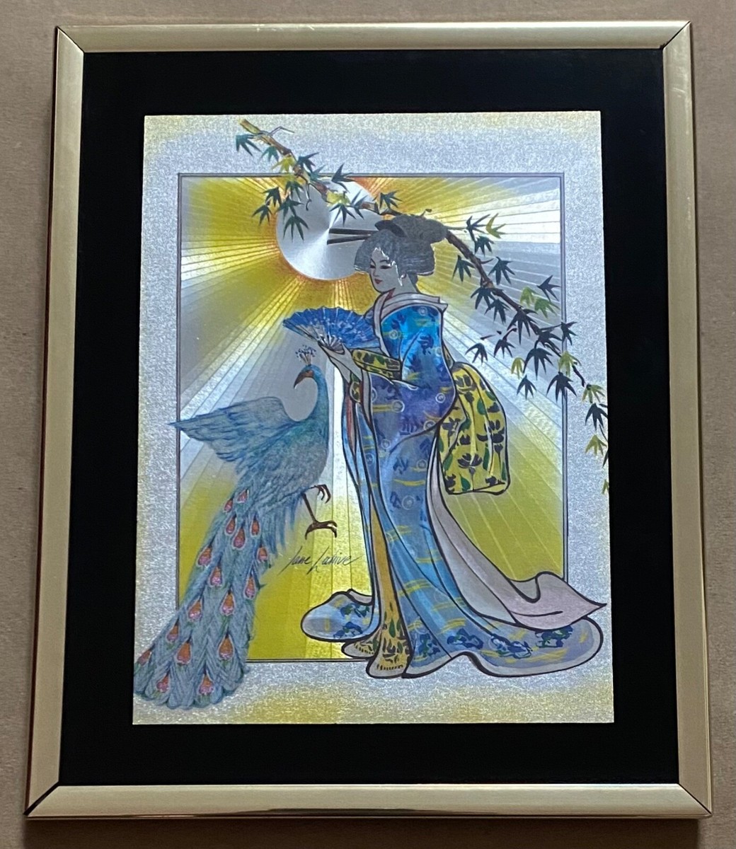 Manifestations Inc. Asian Geisha Woman Foil Optical Illusion Jane