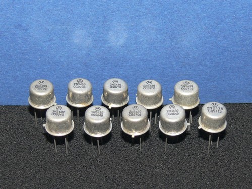 MOTOROLA 2N3439 Silizium HF RF Transistor NPN TO39 Gehäuse 10 Stück Lot - 第 1/2 張圖片