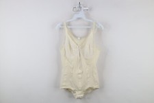 Vintage 60s 70s Rockabilly Womens Large Lace Clasp Crotch Body Suit Shapewear