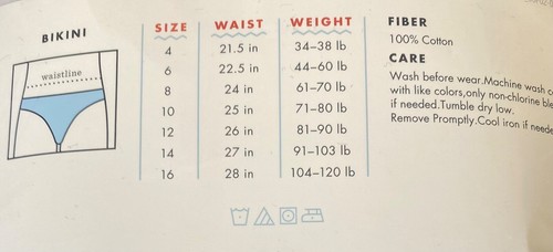 Cat & Jack GIRLS Sz 14 Cotton Bikini UNDERWEAR 10 PkMulticolor Heart Star Stripe - Picture 3 of 4