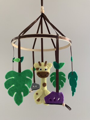 Baby Crib Mobile Safari Animals Giraffe Nursery Mobile Bedroom