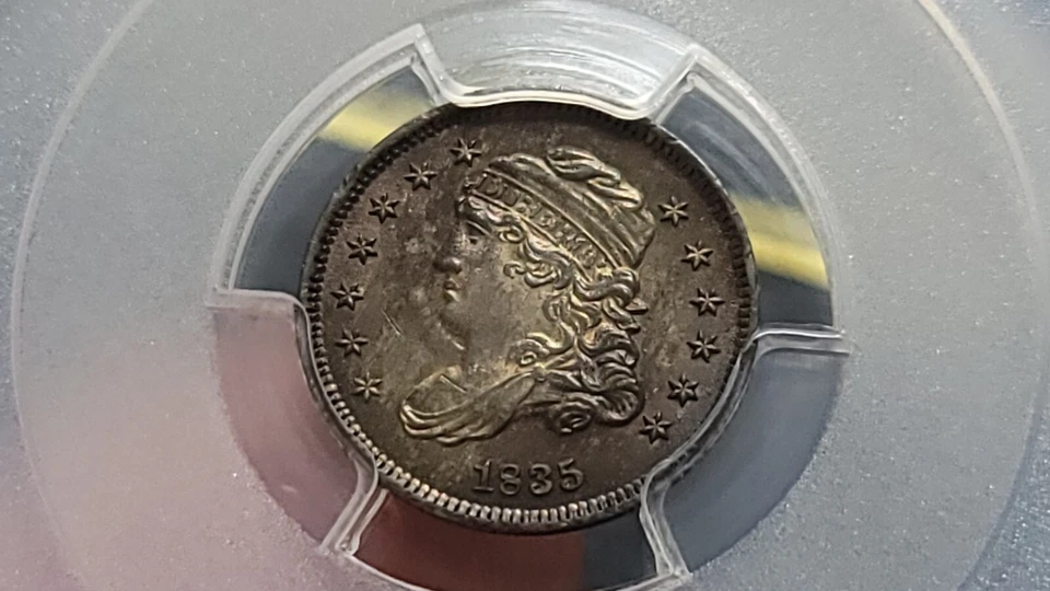 1835 Small Date Large 5C Capped Bust Half Dime H10c PCGS MS 64 - Image 4 of 4