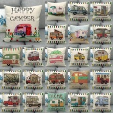 Federa cuscino Happy Campers Avventura lancio auto viaggio campeggio esterno