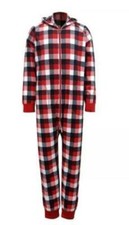 NWT Family Pajamas Matching Men's Buffalo Check One Piece Large