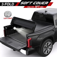 Tri-fold 5ft Bed Truck Soft Tonneau Cover For 2016-2023 Toyota Tacoma