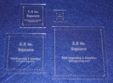Quilting Template - 4 Piece Half Size Square Set - 1/8" Clear Acrylic