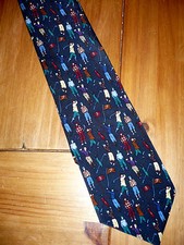 417 Van Heusen GOLF Golfer Novelty TIE Italian FABRIC Made in USA NECKTIE