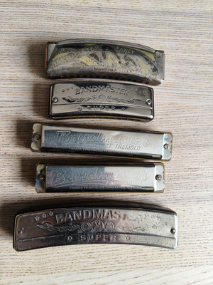 Vintage Bandmaster Mundharmonika x 5