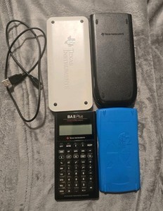 Lot Of 4 Texas Instrument Calculators TI-84 Plus CE,TI-84 Plus,TI-30X IIS,BA II