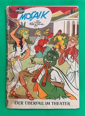 WIPA Mosaik Digedags Nr. 21 Der Überfall im Theater 1958 Z. 3-4+ ok