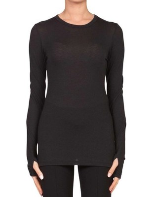 VICOLO women's knitwear UF0205 BLACK basic black jersey