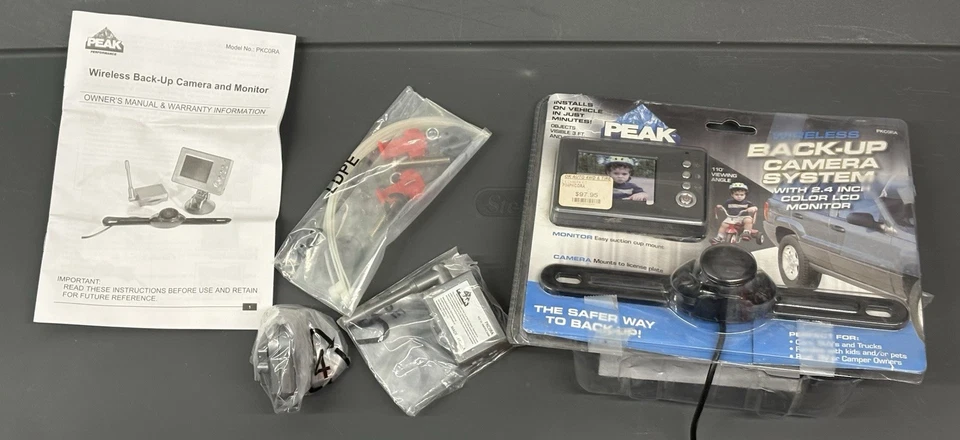 Peak Performance Wireless Back-Up Camera #PKC0RA w 2.4" Color Monitor Open Box - Image 3 of 4