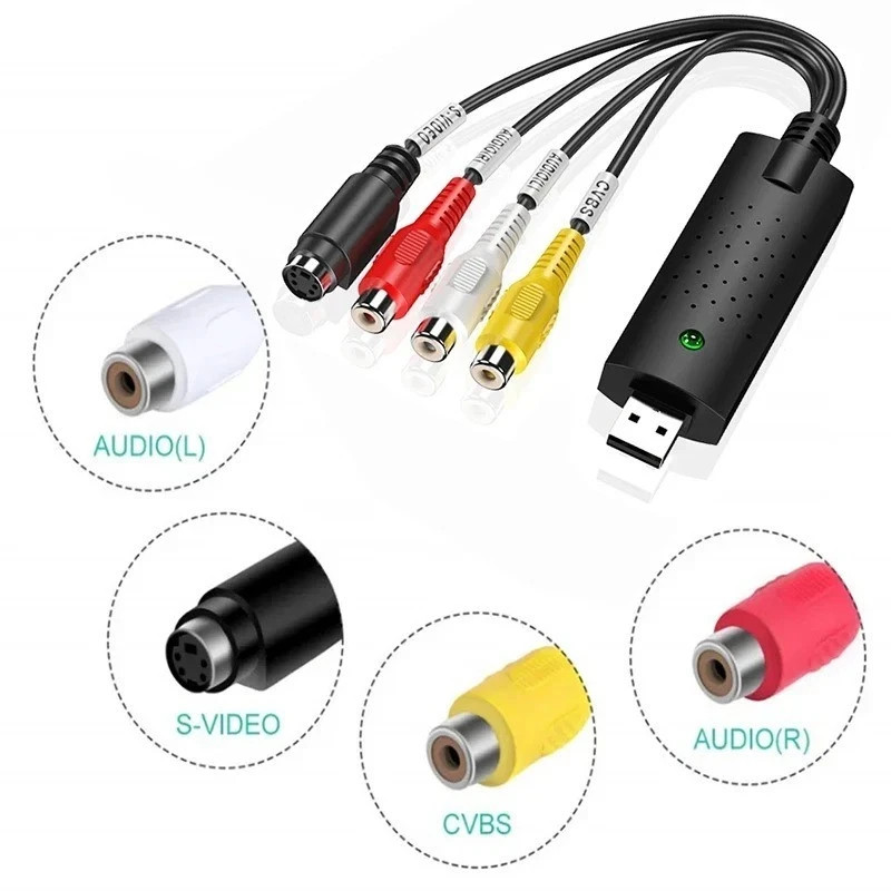 USB 2.0 Audio Video Capture Card Video Grabber RCA/AV to USB Converter Adapter 5