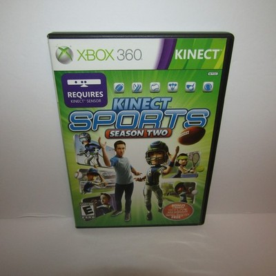 Kinect Sports Season Two 2 Microsoft Xbox 360 Kinect Tested & Working Black Case