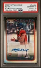 2024 Bo Nix Topps Chrome Rookie Auto PSA 10 Auto 10