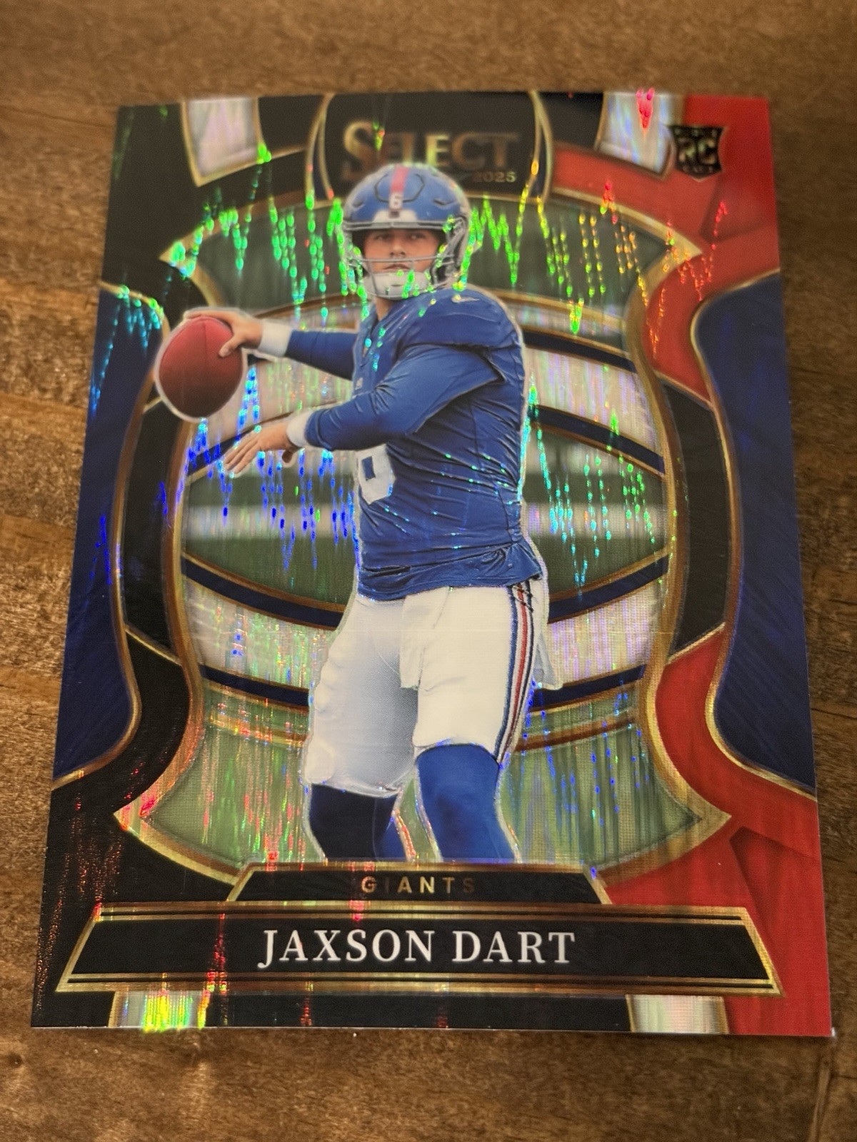 2025 Panini Select JAXSON DART Rookie Card Concourse Red Black Shock Prizm