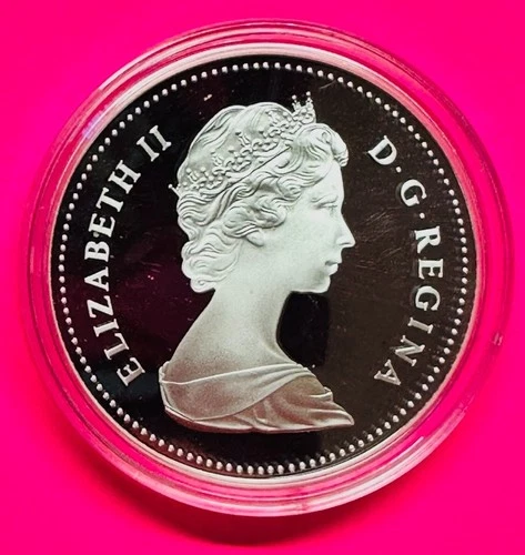 1981 Canadian Silver Dollar - PROOF CAMEO - Locomotive - 50% Silver