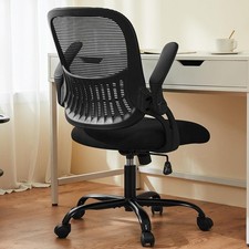 Ergonomic Office Chair Mesh Computer Desk Chair with Lumbar Support Flip Up Arms