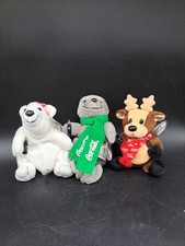 1997 Coca Cola Plush Beanies Polar Bear, Seal, And Reindeer With Tags
