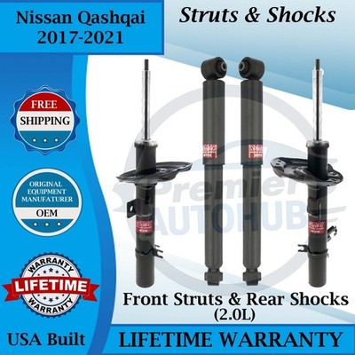 KYB OEM Front Struts & Rear Shocks For 2017-2021 Nissan Qashqai 9yr Warranty