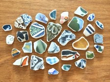 sea glass  pottery from Japan Surf-Tumbled Beach Glass