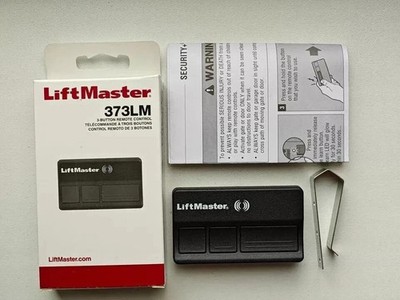 LiftMaster 373LM 3-Button Garage Door Remote Control Black with Manual & Clip