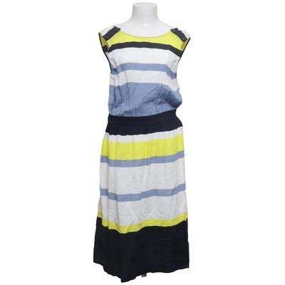 Zara Basic, Kleid, Größe: M, Blau/Weiß/Gelb/Schwarz, Viskose, Streifen #VHG