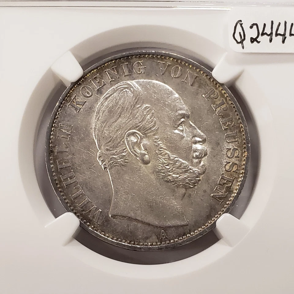 1871-A Taler German States Prussia Victory ASW .5359 oz - NGC AU 58 - SKU-Q2444 - Image 3 of 4