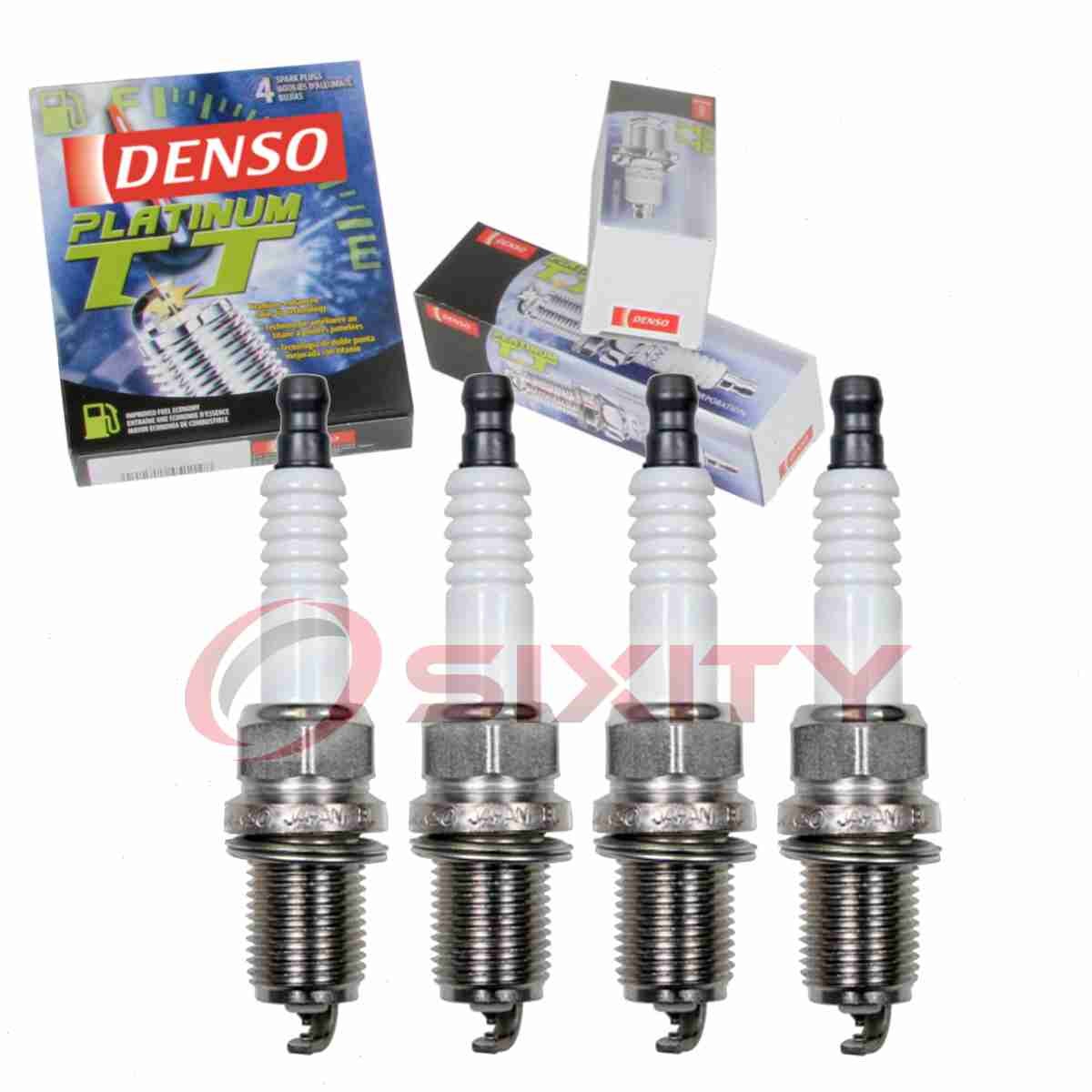 4 pc Denso Platinum TT Spark Plugs for 1988-1996 Saab 900 2.0L 2.3L L4 gn