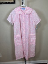 Vintage Coffee Time Womens Pink/white Butterfly Nightgown Size Small NWT