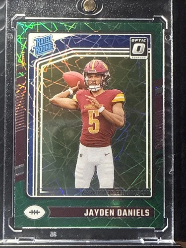 2024 PANINI DONRUSS OPTIC #248 GREEN VELOCITY PRIZM JAYDEN DANIELS (RC)