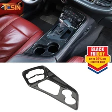 Console Big Gear Shift Panel Cover Trim for Dodge Challenger 15-23 Carbon Fiber