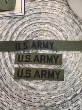 1 Vintage OD US Army Branch Tape Military Uniform Patch Name Tab Insignia USGI