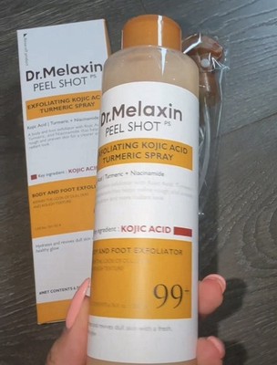 Dr. Melaxin Peel Shot Exfoliant Kojic Acid Body Turmeric Spray 200ml Brand new