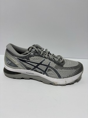 Asics Men s Gel-Nimbus 21 Gray Running Shoes, Size 10 M