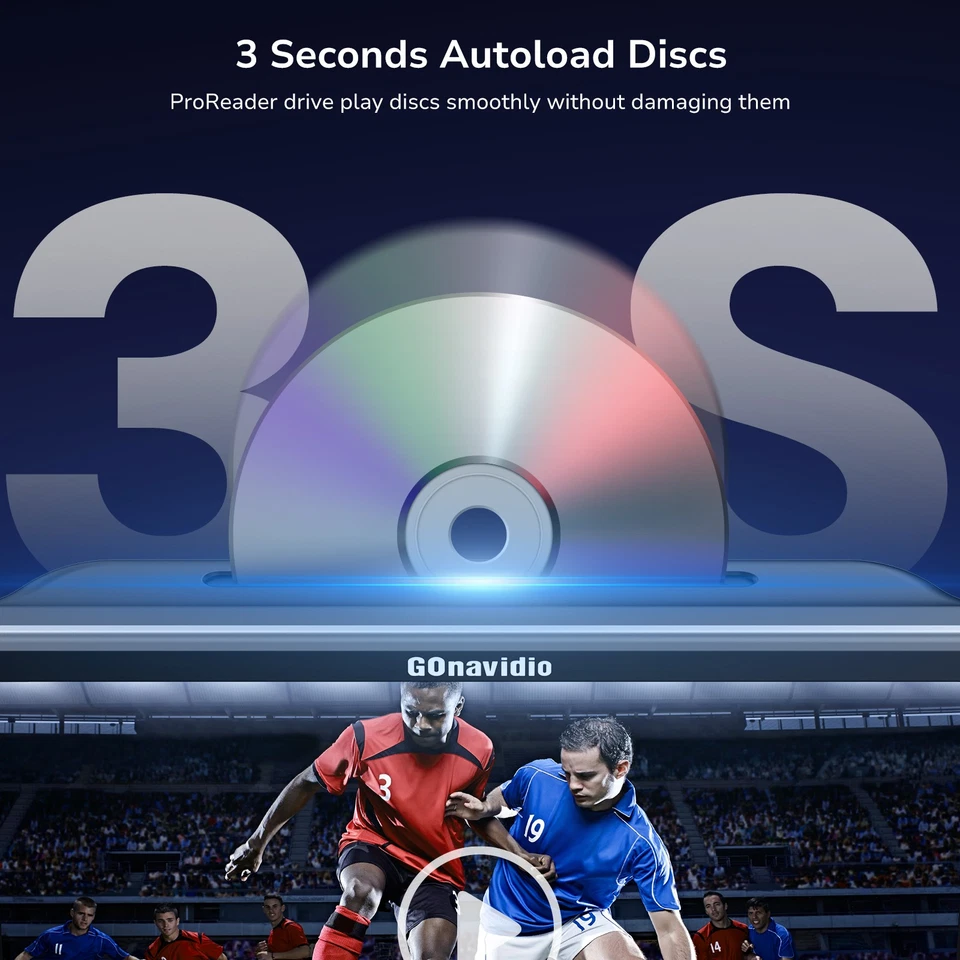 2 x 10.1" Screen Car Headrest 2 DVD Player TV USB SD HDMI Monitor W/ Headphones - Image 4 of 4