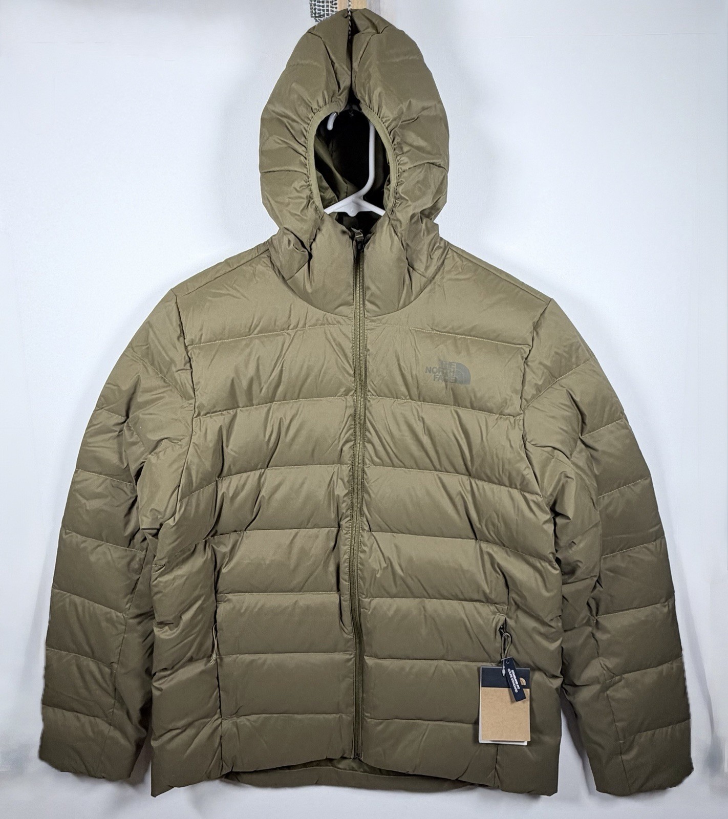 The North Face Sierra Peak Pro Mens Large Puffer 800 Down Jacket Green Olive