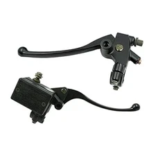7/8" Motorcycle Brake Master Cylinder Lever Set Universal with M10 Mirror 