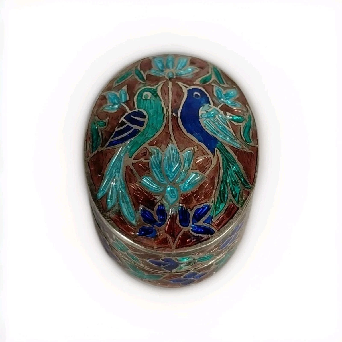 Lot De 8 Figurines Miniatures Chinoises En Cloisonné - Hiboux, Cheval, Oiseaux Multicolores