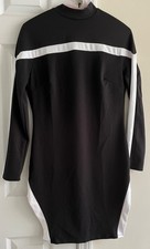 Fashion Nova Mock Neck Black and White Dress Size XL