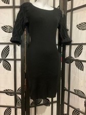 kardashian kollection knit black bodycon sweater dress Size XS