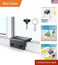 Window Locks,4 Pack Sliding Window Locks with Key for Vertical Horizontal S...
